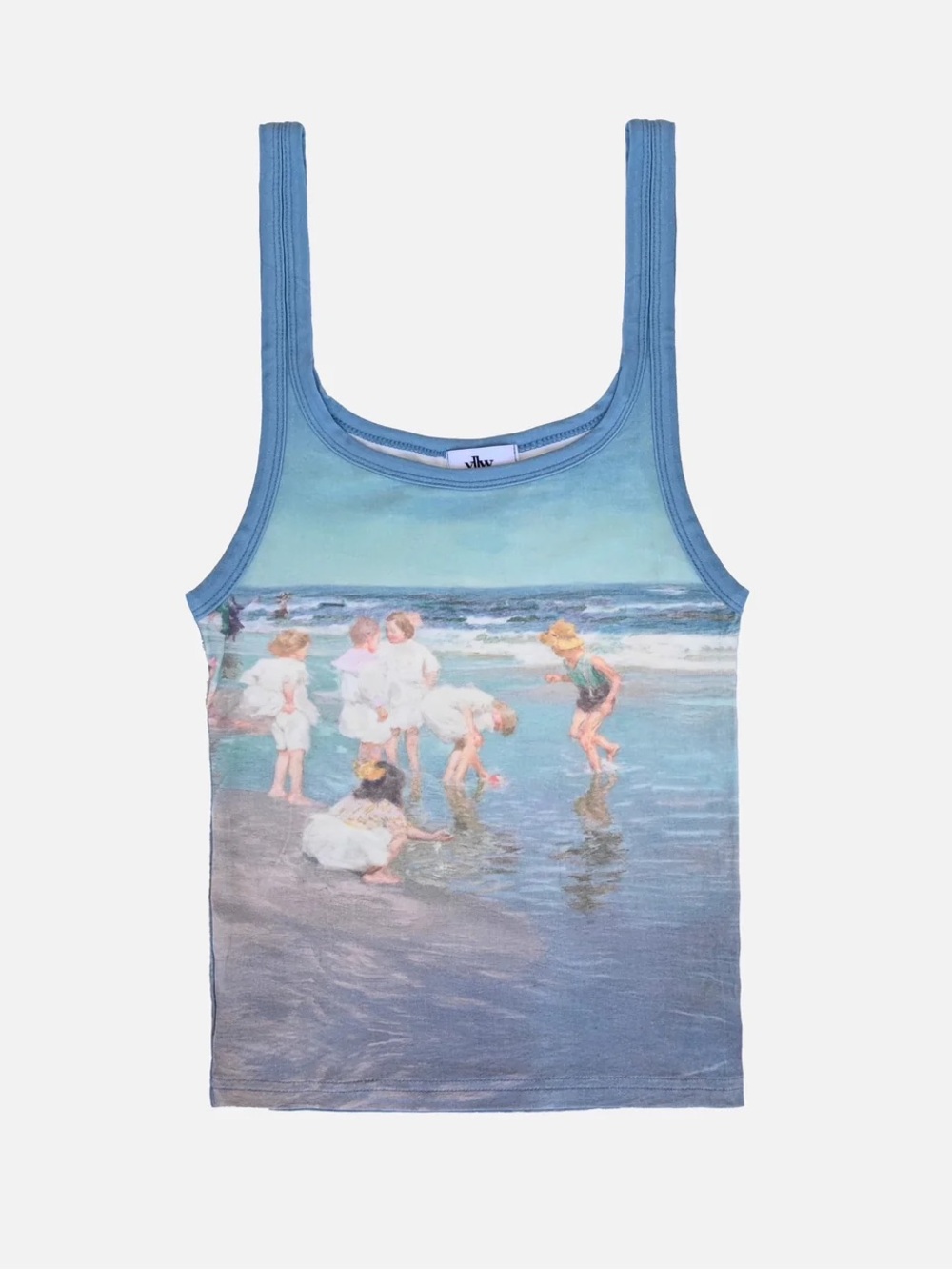 YLLW HOLIDAY AT SEA SLEEVELESS TANK TOP SHIRT ART IMPRESSIONIST yellow the label